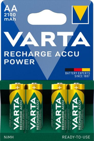 VARTA nabíjecí batérie Power AA 2100 mAh, 4ks