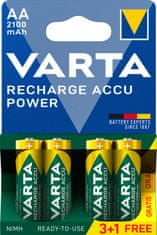 VARTA nabíjecí batérie Power AA 2100 mAh, 3+1ks