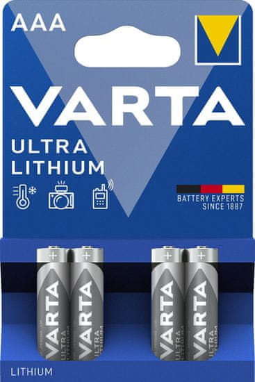 VARTA batérie Ultra Lithium AAA, 4ks