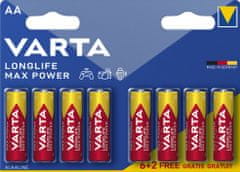 VARTA batérie Longlife Max Power AA, 6+2ks