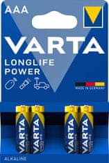 VARTA batérie Longlife Power AAA, 4ks