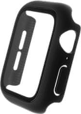 FIXED ochranné pouzdro Pure+ s temperovaným sklem pro pple Watch 44mm, čierna