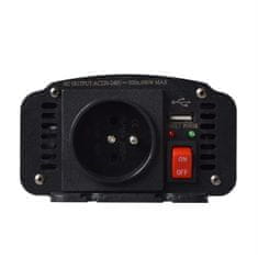 GETI GPI 612 měnič napětí DC/AC, 12V/230V, 600W, USB