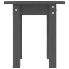 Vidaxl Konferenčný stolík sivý Ø 35x35 cm borovicový masív