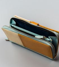 Rovicky Pestrofarebná dámska peňaženka s dvoma dielmi, prírodná koža