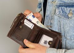 Rovicky Veľká peňaženka v retro štýle s dvoma vreckami na mince