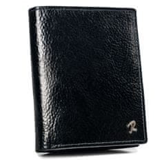 Rovicky Klasická vertikálna pánska peňaženka z prírodnej kože s technológiou RFID