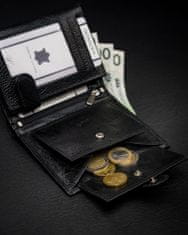 Rovicky Klasická, vertikálna pánska peňaženka na zips z prírodnej kože s technológiou RFID
