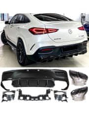 Protec Difúzor zadného nárazníka MERCEDES C167 GLE COUPE 63 AMG LOOK ČIERNY