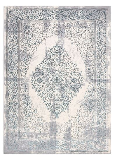 Dywany Łuszczów Kusový koberec Core W7161 Vintage rosette blue/cream and grey