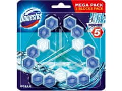 Domestos  Power 5 Ocean tuhý WC blok 3-pack 3x(3x55g)