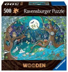 Ravensburger 175161 Drevené puzzle Čarovný les 500 dielikov