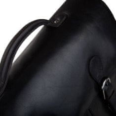Betlewski Čierna kožená pánska pracovná taška tbs-315