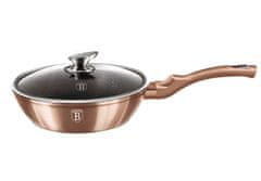 Berlingerhaus Panvica hlboká s mramorovým povrchom a pokrievkou 24 cm Rosegold Metallic Line