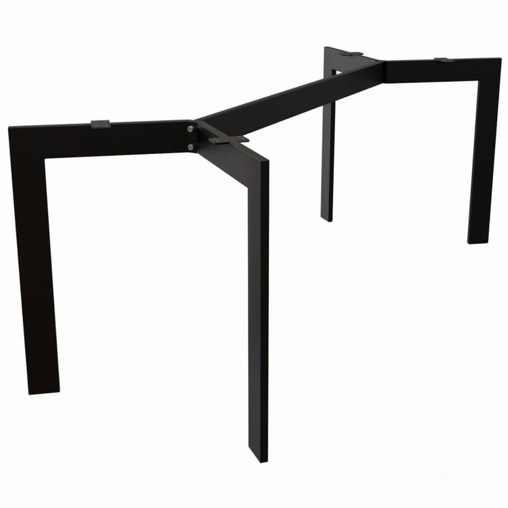 MetaloPro Barax Stolové nohy kovové, stabilné stolové podnože, stolové nohy čierne, stolové podnože do jedálne,120cm