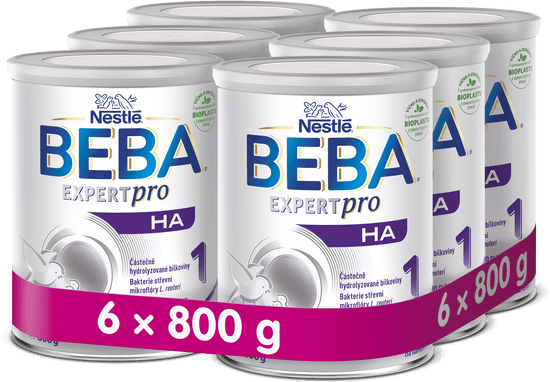 BEBA EXPERTpro HA 1 počiatočné dojčenské mlieko, 6x800 g