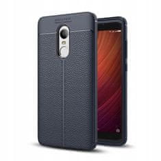 IZMAEL Litchi Pattern kožené puzdro pre Xiaomi Redmi 5 Plus - Tmavo Modrá KP25138