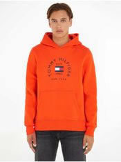 Tommy Hilfiger Mikiny s kapucou pre mužov Tommy Hilfiger - oranžová M