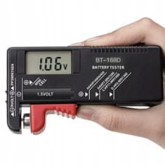 Pronett  XJ4655 Tester batérií digitálny BT-168D, R3, R6, R20, R14, 9V