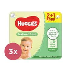 Huggies 3x Natural Triplo Obrúsky vlhčené 56x3 ks