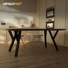 4x Stolová podnož, Stolová noha v čiernej farba, podnož pre jedálenský stôl alebo konferenčný stolík, Kovová noha na stôl
