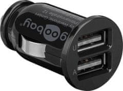 Goobay Napájací 12V autoadaptér na 2x USB 2,1A čierny