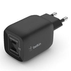 Belkin Duálna 65W USB-C Power Delivery GaN PPS nástenná nabíjačka, čierna