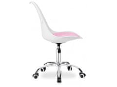 JAKS Jaks otočná kancelárska stolička grover bielo - ružová