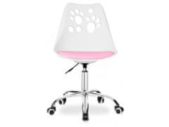 JAKS Jaks otočná kancelárska stolička grover bielo - ružová