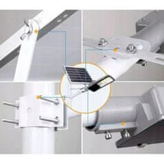 Inny Solárne pouličné svietidlo LED 800W 6500K Studená biela + diaľkové ovládanie a rukoväť