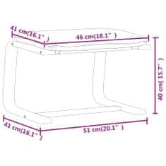 Vidaxl Podnožka sivohnedá 51x41x40 cm látková