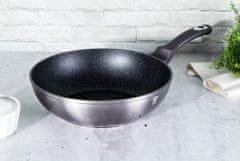 Berlingerhaus Panvica WOK s mramorovým povrchom 28 cm Carbon PRO Line