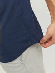 Jack&Jones Pánska košeľa JJESUMMER Slim Fit 12220136 Navy Blazer (Veľkosť S)