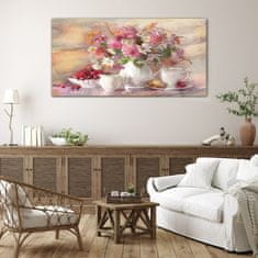 COLORAY.SK Skleneny obraz Abstrakcie kvety cups 140x70 cm