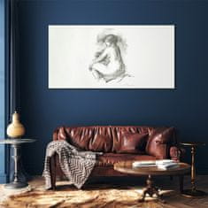 COLORAY.SK Skleneny obraz Kreslenie žien skica 120x60 cm