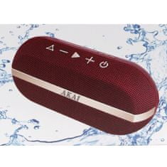 Akai Prenosný reproduktor , ABTSW-30 RED, vodeodolný, Bluetooth, hands free, 20 W RMS, červený