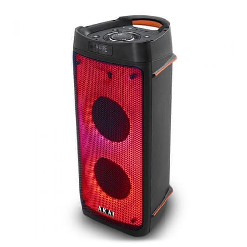 Akai Reproduktor , Party box 810, prenosný, bluetooth, FM rádio, LED displej, funkcia TWS, 50 W RMS