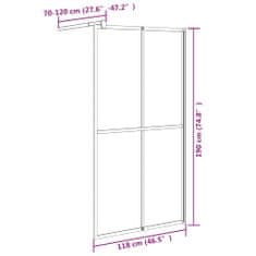 Petromila vidaXL Sprchová zástena 118 x 190 cm tmavé tvrdené sklo 