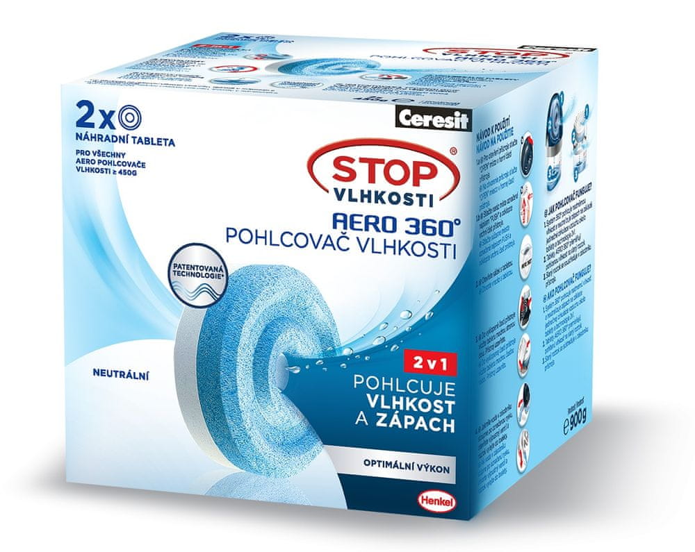 Ceresit Stop vlhkosti AERO 360° tablety 2 x 450g