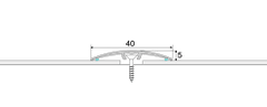 Eurofinal prechodové lišty - NARÁŽACIE 4 x 0,5 x 90 cm- strieborná