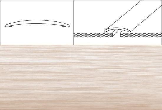 Eurofinal prechodové lišty 4 cm x 90 cm- brest rufa