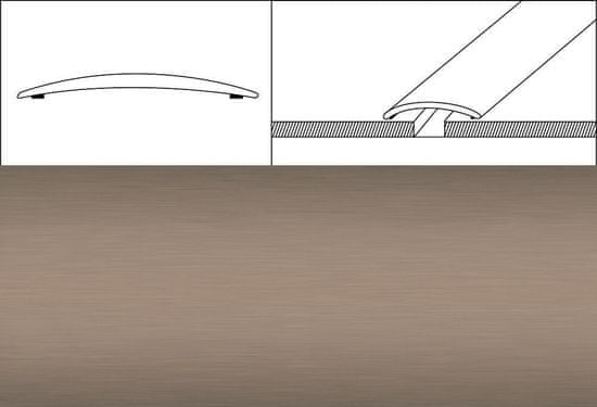 Eurofinal prechodové lišty 4 cm x 90 cm- šampaň brusený