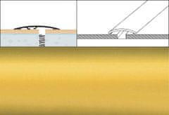 Eurofinal Prechodové lišty 10 x 90 cm - zlato