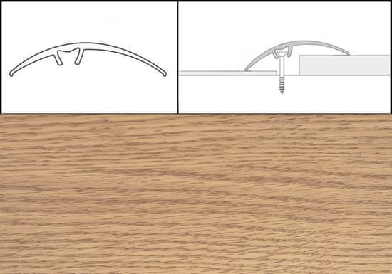 Eurofinal prechodové lišty 5 x 90 cm - dub canum