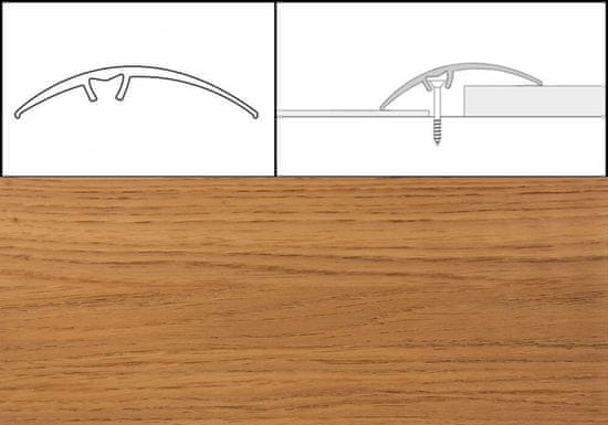 Eurofinal prechodové lišty 5 x 90 cm - dub alba