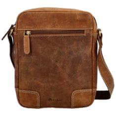 Diviley Pánska kožená crossbody taška Diviley wild cowboy, svetlo hnedá