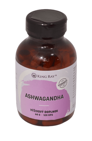 Kingray Ašvaganda organická (Ashwagandha) 450mg x 120 kapsúl