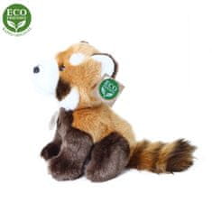 Rappa Plyšová panda červená sediaca 18 cm ECO-FRIENDLY