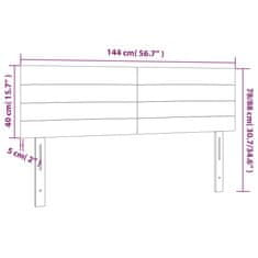 Vidaxl Čelá postele 2 ks modré 72x5x78/88 cm látka