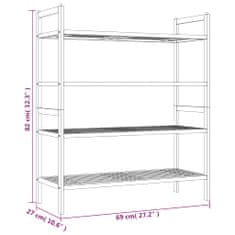 Petromila vidaXL Stojany na topánky 2 ks 69x27x41 cm masívny orech